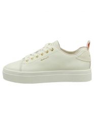 GANT Footwear Skórzane sneakersy "Avona" w kolorze kremowym rozmiar: 39. Brązowe trampki GANT Footwear, bez wzorów, bez zapięcia. Za 259.13 zł.