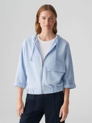 OPUS Bluza w kolorze błękitnym rozmiar: 38. Niebieskie bluzy Opus, bez wzorów, z bawełny, bez kaptura. Za 178.95 zł.
