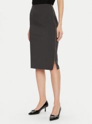 Rinascimento Spódnica ołówkowa CFC0121919003 Szary Regular Fit. Szare spódnice Rinascimento, s, bez wzorów, z syntetyku, ołówkowe. Za 189.99 zł.