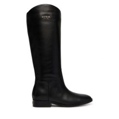 Kozaki Guess. Czarne kozaki Guess, bez obcasa, na płaskiej podeszwie, bez zapięcia. Za 954.99 zł.
