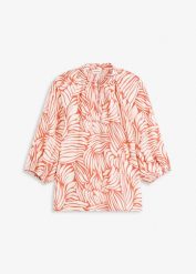 Bluzka tunikowa. Brązowe bluzki bonprix, bez wzorów, bez kołnierzyka, bez ramiączek. Za 112.99 zł.