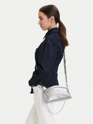 MICHAEL Michael Kors Torebka 30S6S13C5M Srebrny. Szare listonoszki MICHAEL Michael Kors, bez wzorów, ze skóry, bez dodatków. Za 819.99 zł.