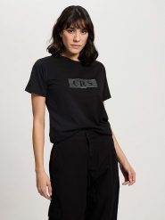 Cross Jeans Koszulka w kolorze czarnym rozmiar: S. Czarne bluzki Cross Jeans, s, bez wzorów, z jeansu, bez kołnierzyka, bez ramiączek. Za 63.95 zł.