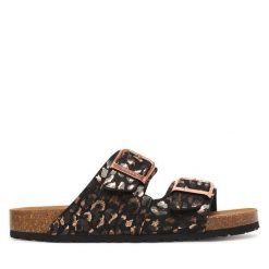 Klapki Tamaris. Brązowe klapki Tamaris, bez wzorów, bez obcasa. Za 269.99 zł.