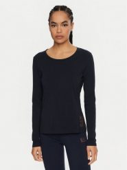 EA7 Emporio Armani Bluzka 6DTT06 TJQCZ 1562 Granatowy Slim Fit. Niebieskie bluzki EA7 Emporio Armani, s, bez wzorów, z bawełny, bez kołnierzyka, bez ramiączek. Za 169.99 zł.