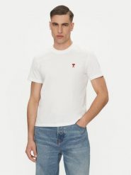 AMI PARIS T-Shirt BFUTS035.724 Biały Regular Fit. Białe t-shirty AMI PARIS, xxl, bez wzorów, z bawełny, bez kołnierzyka, bez ramiączek. Za 569.99 zł.