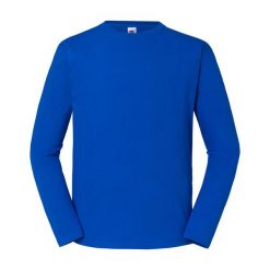 Koszulka Z Długim Rękawem Unisex Dla Dorosłych Iconic 195. Niebieskie bluzki FRUIT OF THE LOOM, s, bez wzorów, sportowe, bez kołnierzyka, bez ramiączek. Za 62.99 zł.