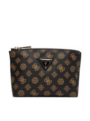 Guess Kosmetyczka TWHP74 52959 Czarny. Czarne kufry i kosmetyczki Guess, z aplikacjami, ze skóry, bez dodatków. Za 199.99 zł.