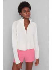 Trendyol Sweter w kolorze kremowym rozmiar: S. Brązowe swetry Trendyol, s, bez wzorów, bez ramiączek. Za 47.82 zł.