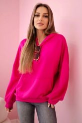 Bluza z kapturem masełko fuksja. Czerwone bluzy KESI, l, bez wzorów, z elastanu, z kapturem. Za 204.91 zł.