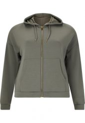 Damska bluza z kapturem zapinana na zamek Q Sportswear Tiamo. Szare bluzy sportowe ENDURANCE Q, bez wzorów, z poliesteru, z kapturem. Za 346.00 zł.