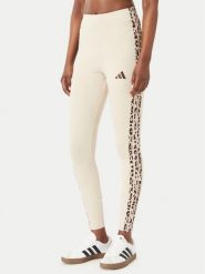 Adidas Legginsy Seasonal Essentials Animal Print 3-Stripes KR7619 Beżowy jasny Slim Fit. Brązowe legginsy Adidas, m, bez wzorów, z bawełny. Za 149.99 zł.