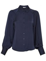 MOSS COPENHAGEN Bluzka "Maluca" w kolorze granatowym rozmiar: XS. Niebieskie bluzki Moss Copenhagen, xs, bez wzorów, bez kołnierzyka, bez ramiączek. Za 151.95 zł.