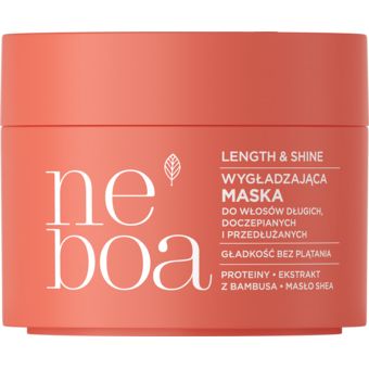 NEBOA, Length & Shine, maska do włosów długich, doczepianych i przedłużanych, wygładzająca, 300 ml. Odżywki do włosów NEBOA. W wyprzedaży za 31.99 zł.