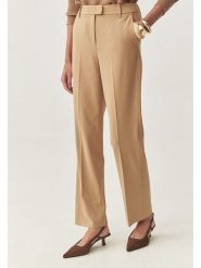 TATUUM Spodnie w kolorze karmelowym rozmiar: 38. Brązowe spodnie materiałowe Tatuum, na co dzień, bez wzorów, z materiału, z podwyższonym stanem. Za 209.33 zł.