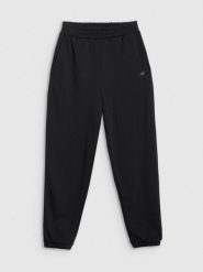 4F Spodnie dresowe joggery damskie - czarne XL. Czarne spodnie dresowe 4f, xl, bez wzorów, z dresówki. Za 149.99 zł.