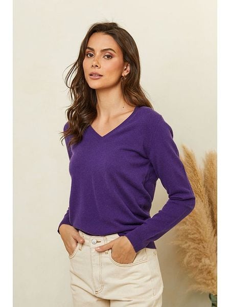Soft Cashmere Sweter w kolorze fioletowym rozmiar: 36. Różowe swetry Soft Cashmere, bez wzorów, z kaszmiru, bez ramiączek. Za 369.95 zł.