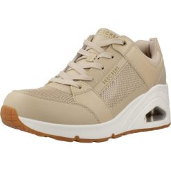 Buty SKECHERS UNO WEDGE - EVERYTHI Jasnobrązowy. Brązowe obuwie sportowe Skechers, z syntetyku, bez zapięcia. Za 291.99 zł.