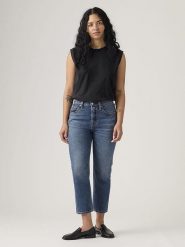 Levi's Dżinsy - Regular fit - w kolorze niebieskim rozmiar: W26/L30. Niebieskie jeansy Levi's®, l, z aplikacjami, z podwyższonym stanem. Za 184.02 zł.
