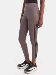 Adidas Legginsy Optime Workout 3-Stripes KE7530 Szary Slim Fit. Szare legginsy Adidas, xl, bez wzorów, z syntetyku. Za 269.99 zł.