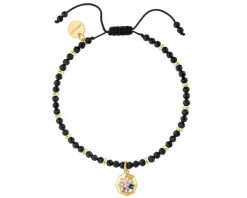 Bransoletka z mosiądzu pozłacana z turmalinami i cyrkoniami. Bransoletki Artelioni, z cyrkonią, pozłacane. Za 139.00 zł.