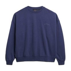 Bluza damska Superdry Essential Logo Gd. Fioletowe bluzy Superdry, bez wzorów, bez kaptura. Za 284.00 zł.