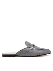 Guess Klapki FLJBO2LEL06 Szary. Szare klapki Guess, z aplikacjami, z materiału, bez obcasa. Za 309.99 zł.
