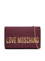 LOVE MOSCHINO Torebka JC4103PP1NKD0552 Bordowy. Czerwone torebki klasyczne Love Moschino, bez wzorów, ze skóry, bez dodatków. Za 729.99 zł.