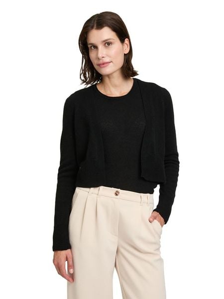 Betty Barclay Kaszmirowy kardigan w kolorze czarnym rozmiar: 40. Czarne kardigany Betty Barclay, bez wzorów, z kaszmiru. Za 173.99 zł.