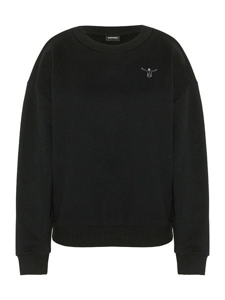 Chiemsee Bluza w kolorze czarnym rozmiar: XL. Czarne bluzy Chiemsee, xl, bez wzorów, z bawełny, bez kaptura. Za 88.43 zł.