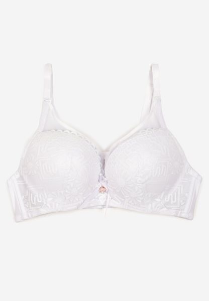 Biały Biustonosz Full Cup Zdobiony Koronką Raviera. Białe biustonosze Renee, z aplikacjami, z koronki. Za 34.99 zł.