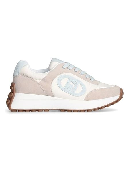 Liu Jo Skórzane sneakersy w kolorze kremowo-jasnoróżowym rozmiar: 35. Brązowe trampki Liu Jo, bez wzorów, z materiału, bez zapięcia. Za 294.28 zł.