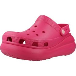Klapki Crocs Model Classic Crush Clog Kolor Rose. Czerwone klapki Crocs, bez wzorów, z gumy, bez obcasa. Za 159.99 zł.