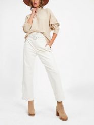 Milan Kiss Sweter w kolorze beżowym rozmiar: L. Brązowe swetry Milan Kiss, l, bez wzorów, bez ramiączek. Za 227.31 zł.