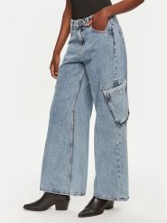 Hugo Jeansy Gemanda 50519907 Niebieski Wide Leg. Niebieskie jeansy Hugo, bez wzorów. Za 459.99 zł.