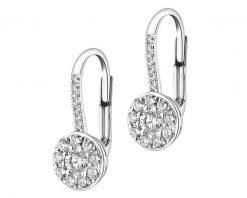 Kolczyki z białego złota z brylantami - 0,54 ct - próba 585. Białe kolczyki Apart, z brylantem, złote. Za 7,590.00 zł.