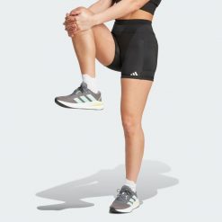 Legginsy Own the Run Short. Czarne legginsy sportowe Adidas, m, bez wzorów, z materiału, do biegania. Za 219.00 zł.