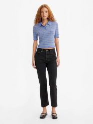 Levi's Dżinsy "501" - Slim fit - w kolorze czarnym rozmiar: W28/30. Czarne jeansy Levi's®, s, z aplikacjami, z podwyższonym stanem. Za 136.45 zł.