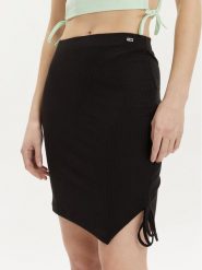 Tommy Jeans Spódnica mini DW0DW17962 Czarny Slim Fit. Czarne spódnice Tommy Jeans, m, bez wzorów, z jeansu, mini. Za 179.99 zł.