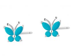 Kolczyki srebrne z cyrkoniami - motyle. Szare kolczyki Apart, z cyrkonią, srebrne. Za 124.00 zł.