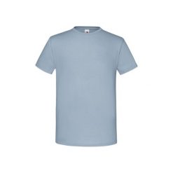 Kultowa Koszulka Unisex Dla Dorosłych. Niebieskie bluzki FRUIT OF THE LOOM, xl, bez wzorów, sportowe, bez kołnierzyka, bez ramiączek. Za 33.99 zł.