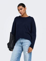ONLY Sweter w kolorze granatowym rozmiar: XS. Niebieskie swetry Only, xs, bez wzorów, bez ramiączek. Za 115.95 zł.