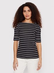 Lauren Ralph Lauren Bluzka 200701085001 Czarny Slim Fit. Czarne bluzki Lauren Ralph Lauren, l, bez wzorów, z bawełny, bez kołnierzyka, bez ramiączek. Za 329.99 zł.