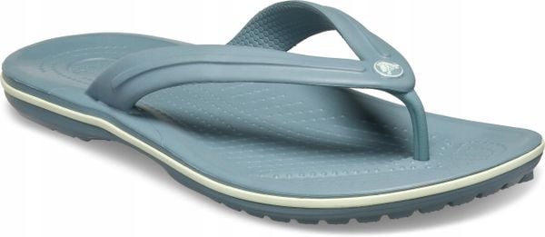 Kapcie Crocs Crocband Flip U Dorosłych. Zielone klapki Crocs, bez wzorów, z materiału, bez zapięcia. Za 119.99 zł.