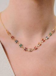 Lodie Silver Naszyjnik z elementami ozdobnymi - dł. 40 cm rozmiar: onesize. Szare naszyjniki Lodie Silver, z cyrkonią, z mosiądzu. Za 30.99 zł.