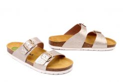 DR. BRINKMANN 700866-82 gold, klapki damskie. Żółte klapki Dr. Brinkmann, bez wzorów, bez obcasa. Za 154.90 zł.