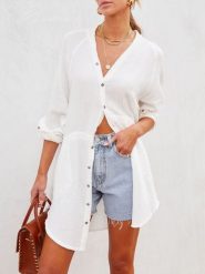 LA Angels Koszula w kolorze białym rozmiar: M. Białe koszule LA Angels, m, bez wzorów, z wiskozy, bez kołnierzyka, bez ramiączek. Za 126.99 zł.