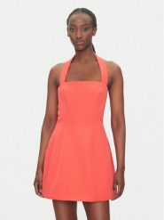 BARDOT Sukienka koktajlowa 59857DB Czerwony Slim Fit. Czerwone sukienki Bardot, bez wzorów, z syntetyku, wizytowe, bez kołnierzyka, bez ramiączek. Za 489.99 zł.