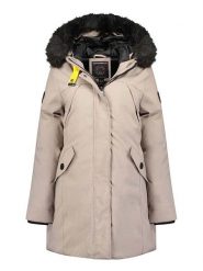 Geographical Norway Parka "Cherifa" w kolorze szarobrązowym rozmiar: XXL. Brązowe parki Geographical Norway, xxl, bez kaptura. Za 281.76 zł.