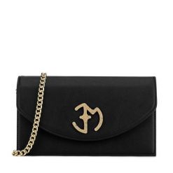 Torebka Eva Minge. Czarne listonoszki Eva Minge, bez wzorów, bez dodatków. Za 299.99 zł.